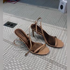 Jeffrey Campbell nude strappy heals